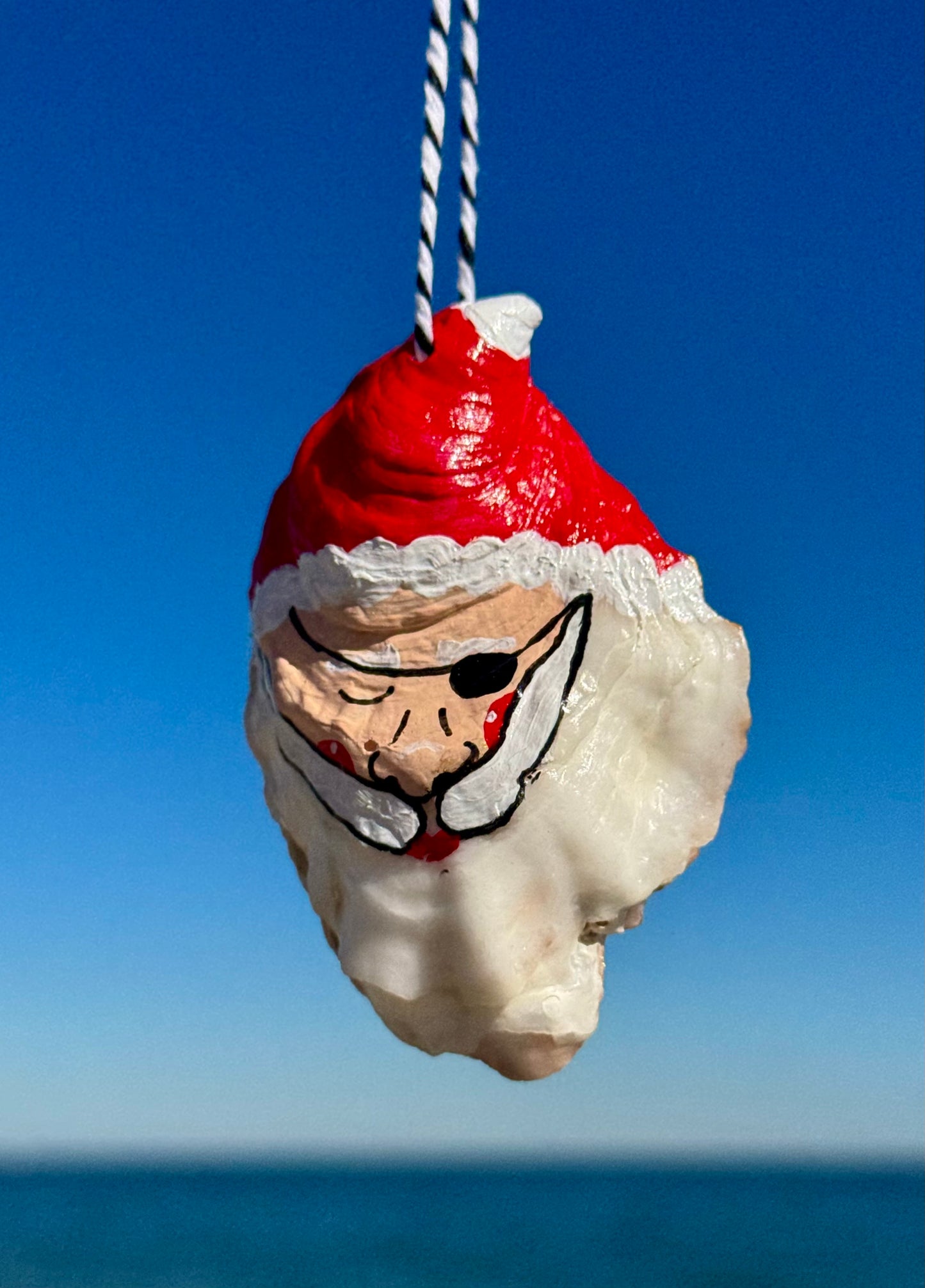 “Patrick” Santa Pirate Oyster Ornament