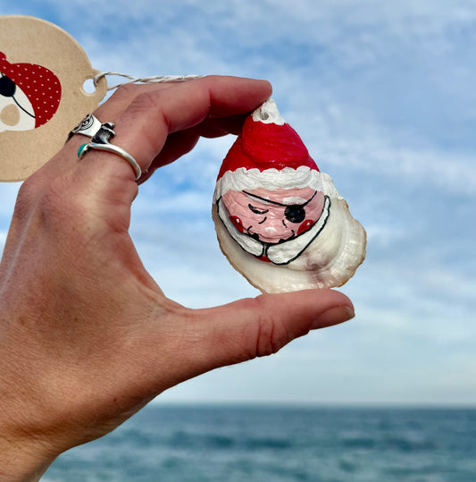 “Sam” Santa Pirate Oyster Ornament