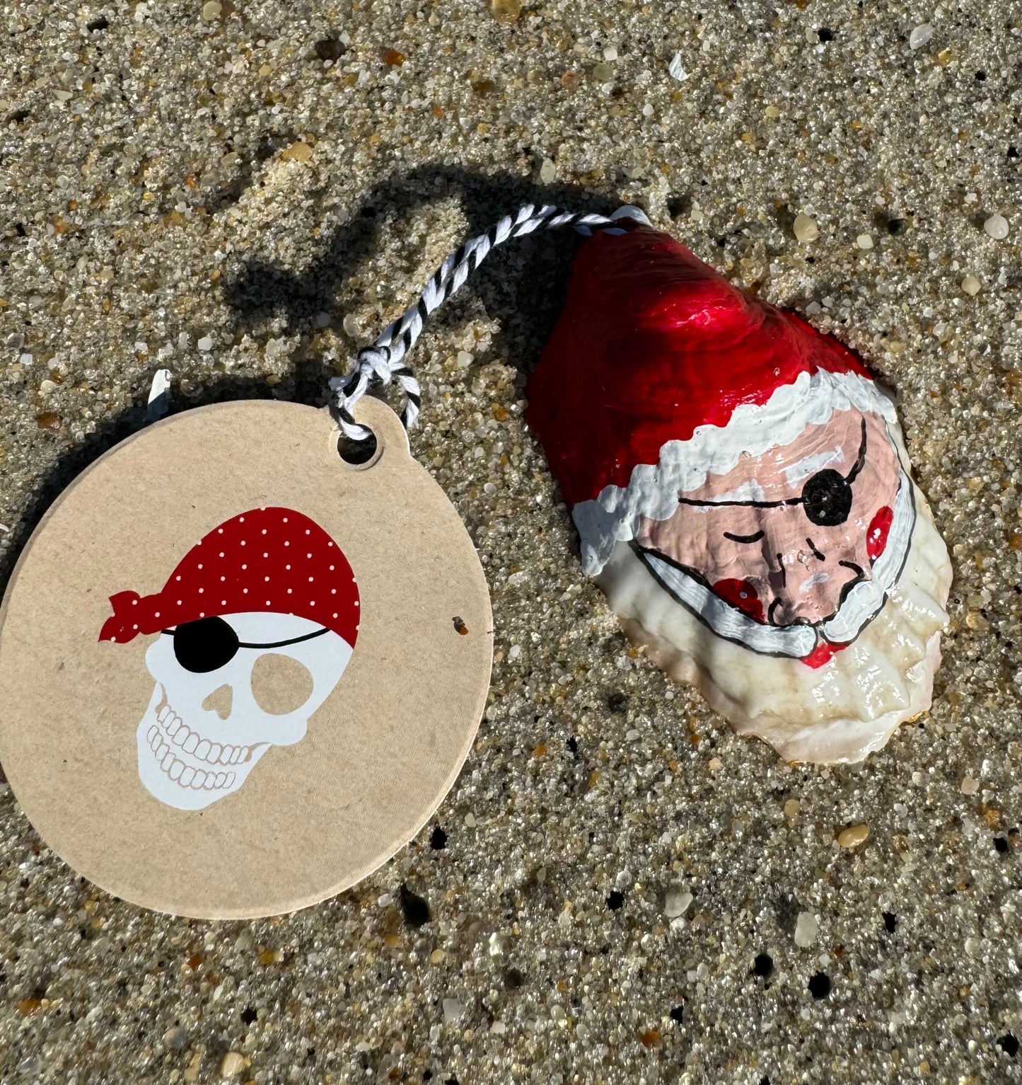 “Sean” Santa Pirate Oyster Ornament