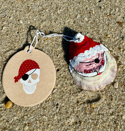 “Todd” Santa Pirate Oyster Ornament