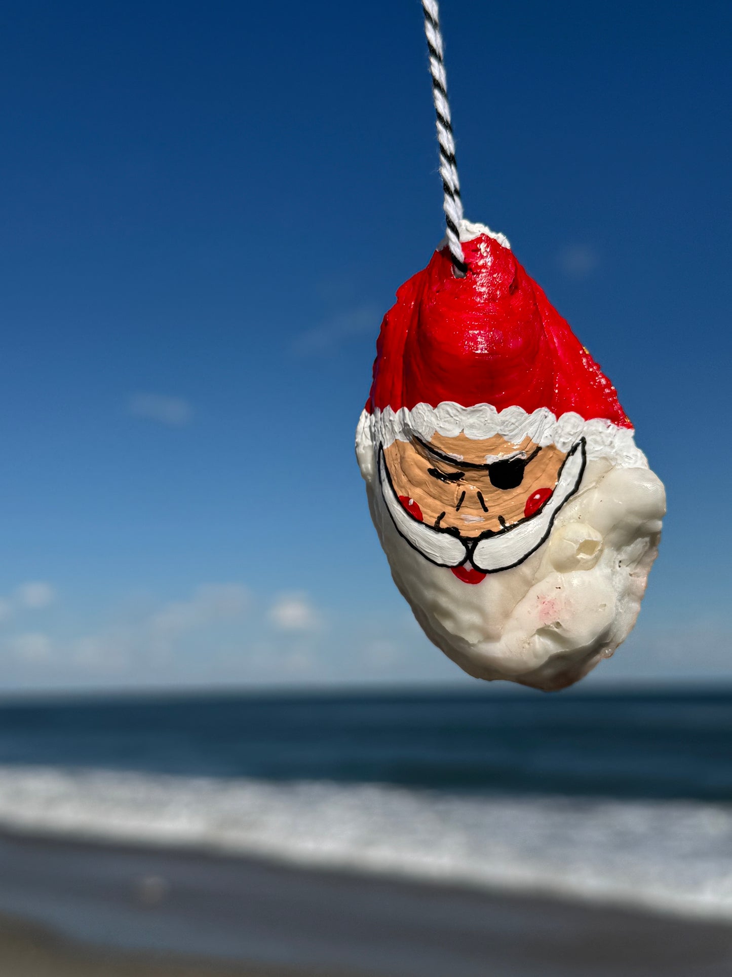 “Jonathan” Santa Pirate Oyster Ornament