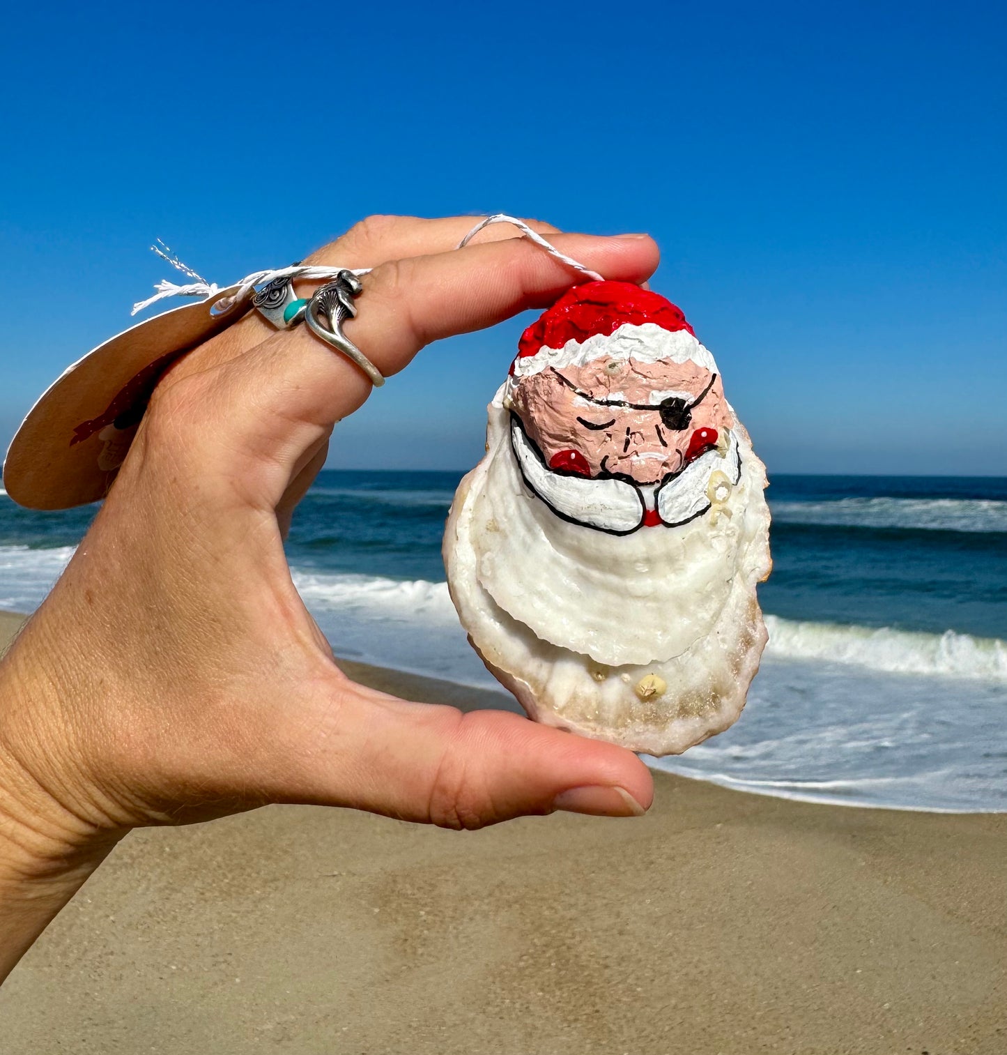 “Bruce” Santa Pirate Oyster Ornament