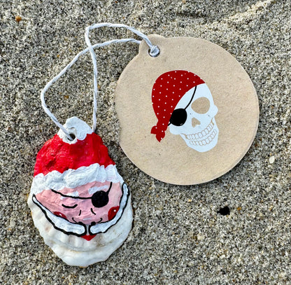 “Henry” Santa Pirate Oyster Ornament