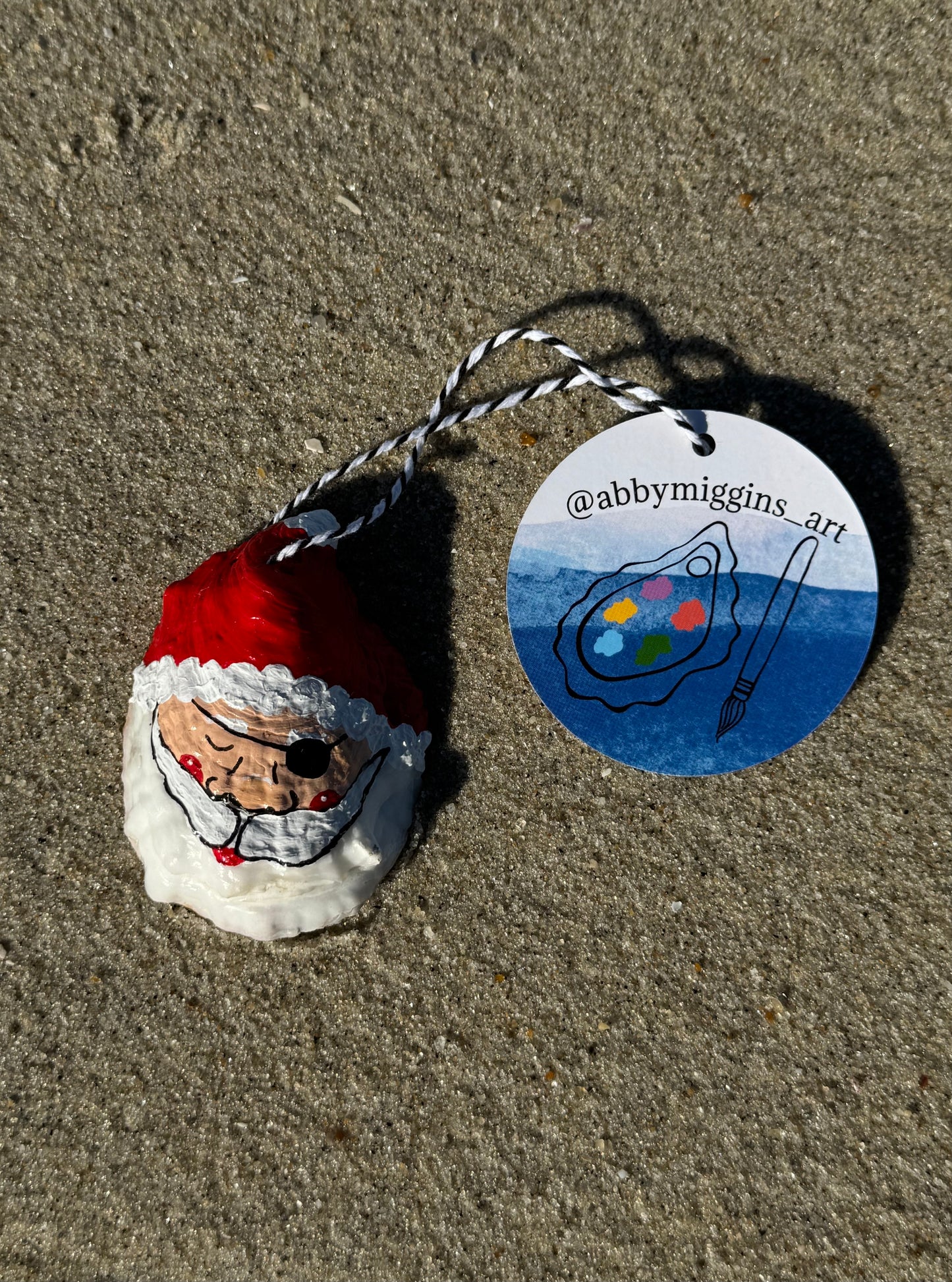 “Quinton” Santa Pirate Oyster Ornament