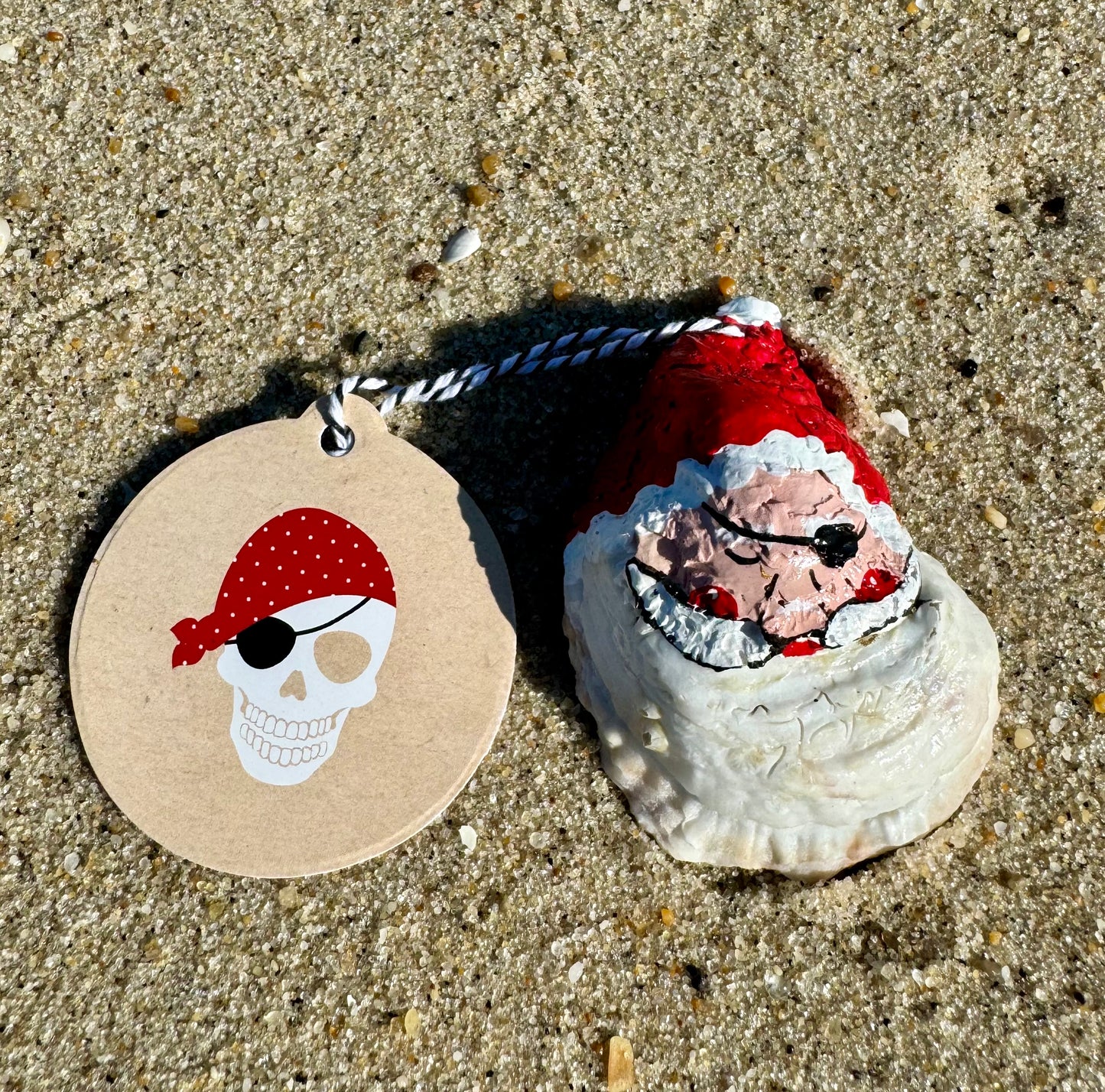 “Samuel” Santa Pirate Oyster Ornament