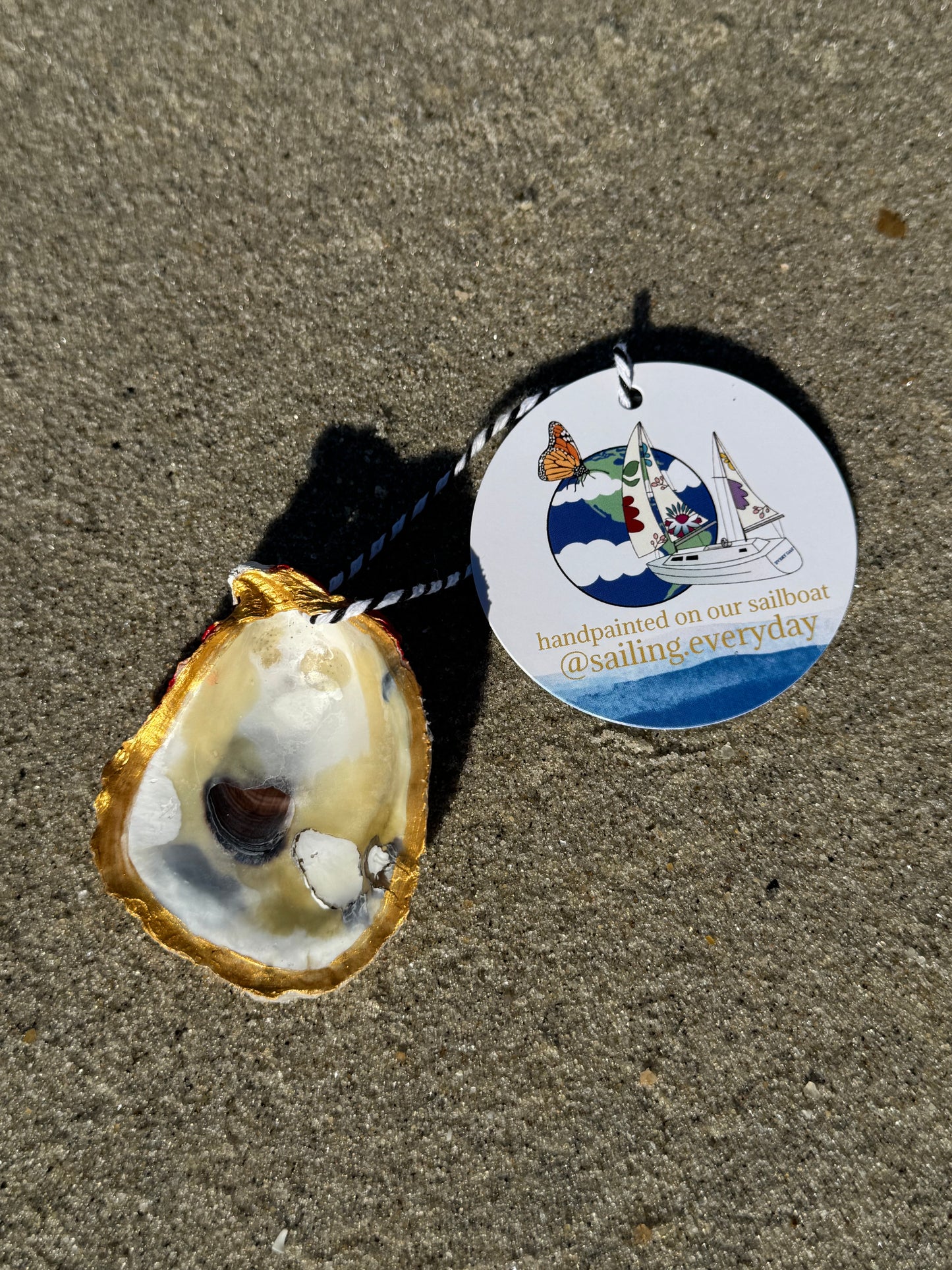 “Christopher” Santa Pirate Oyster Ornament