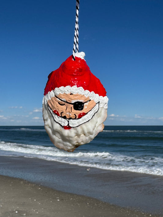 “Sid” Santa Pirate Oyster Ornament