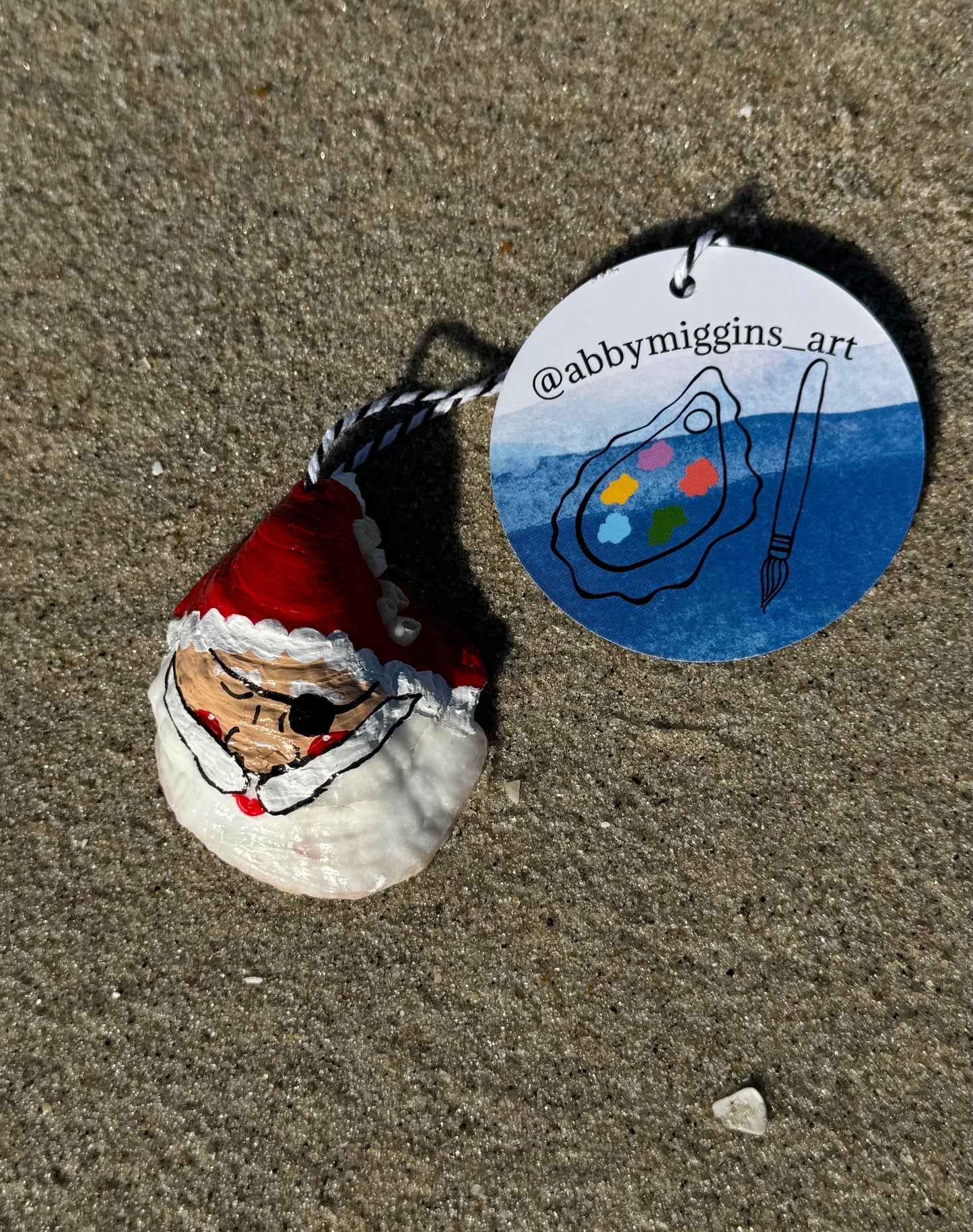 “Andrew” Santa Pirate Oyster Ornament