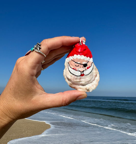 “Jimmy” Santa Pirate Oyster Ornament