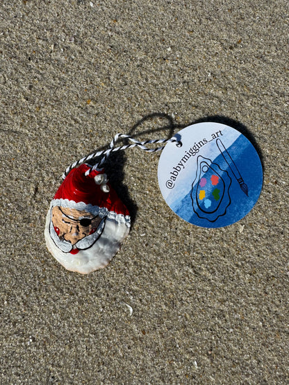 “Colin” Santa Pirate Oyster Ornament