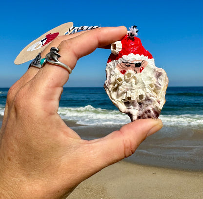 “Davey Jones” Santa Pirate Oyster Ornament