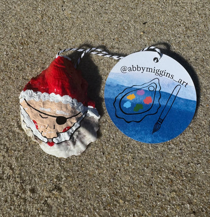 “Michael” Santa Pirate Oyster Ornament