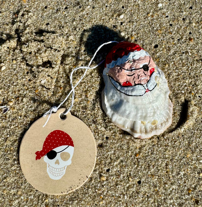 “Bruce” Santa Pirate Oyster Ornament