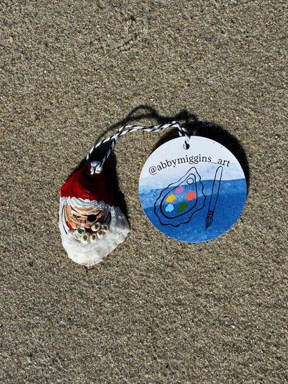 “Cole” Santa Pirate Oyster Ornament