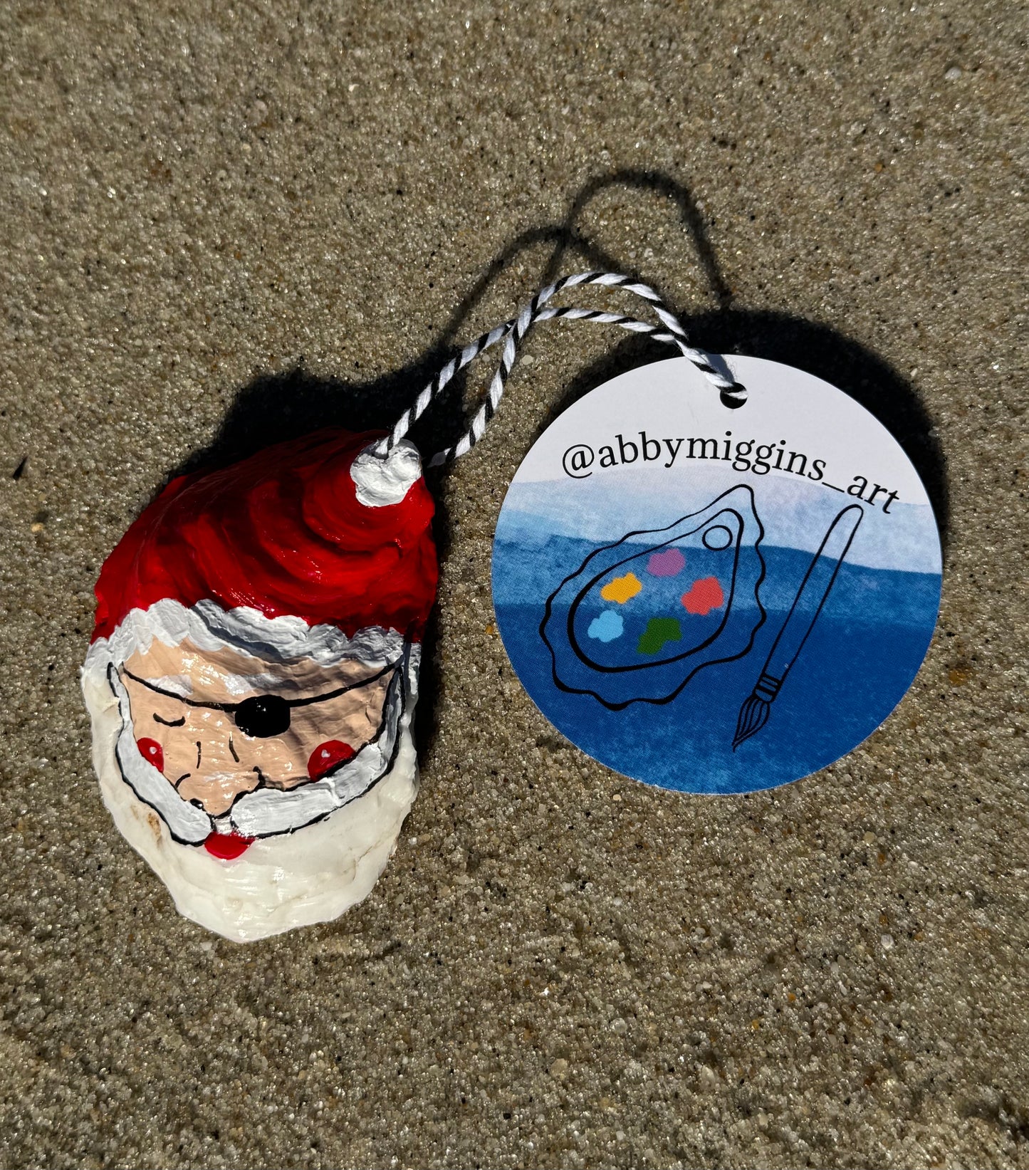 “Dalton” Santa Pirate Oyster Ornament