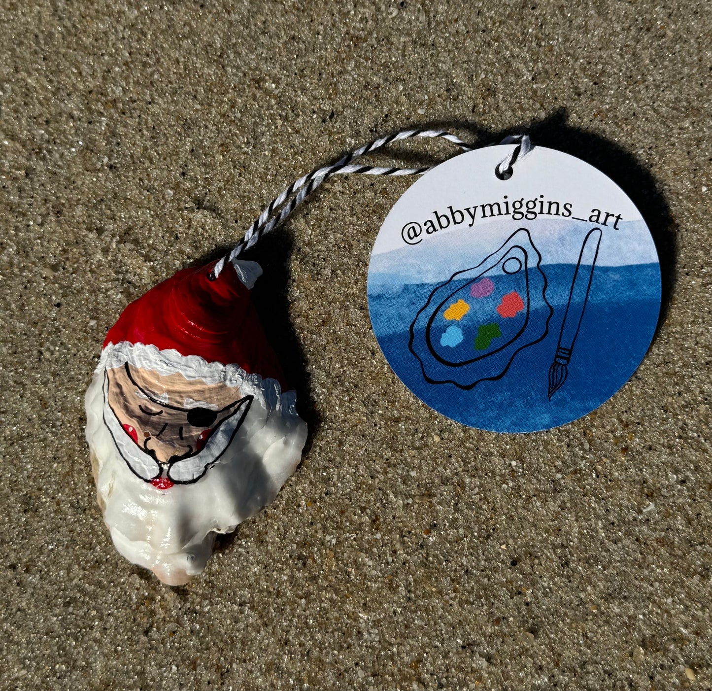 “Patrick” Santa Pirate Oyster Ornament