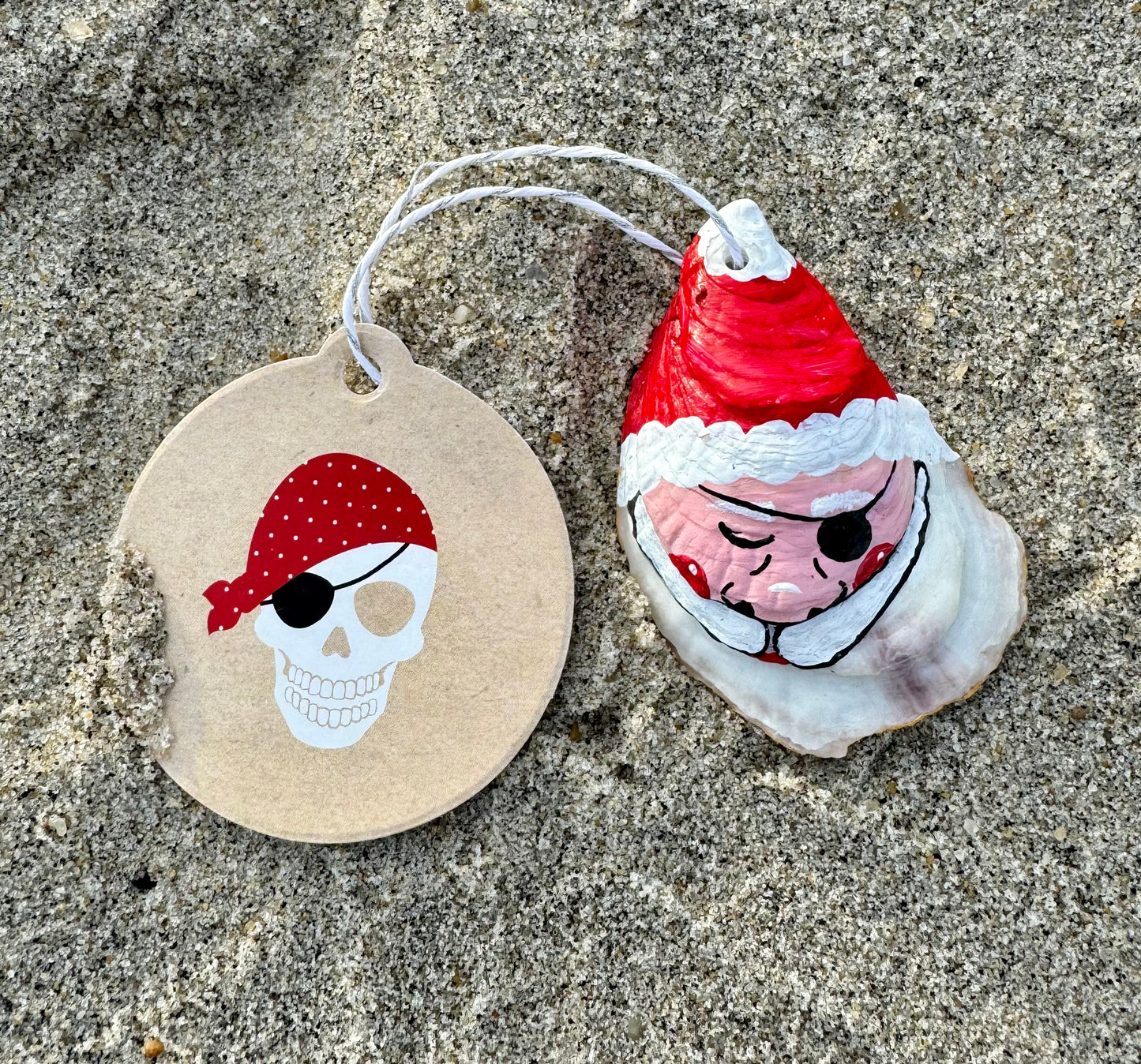 “Sam” Santa Pirate Oyster Ornament