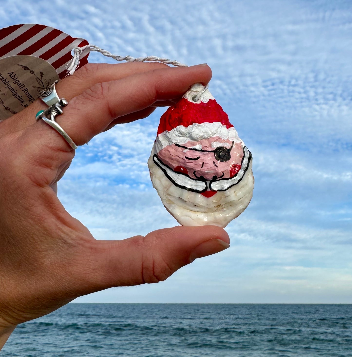 “Henry” Santa Pirate Oyster Ornament