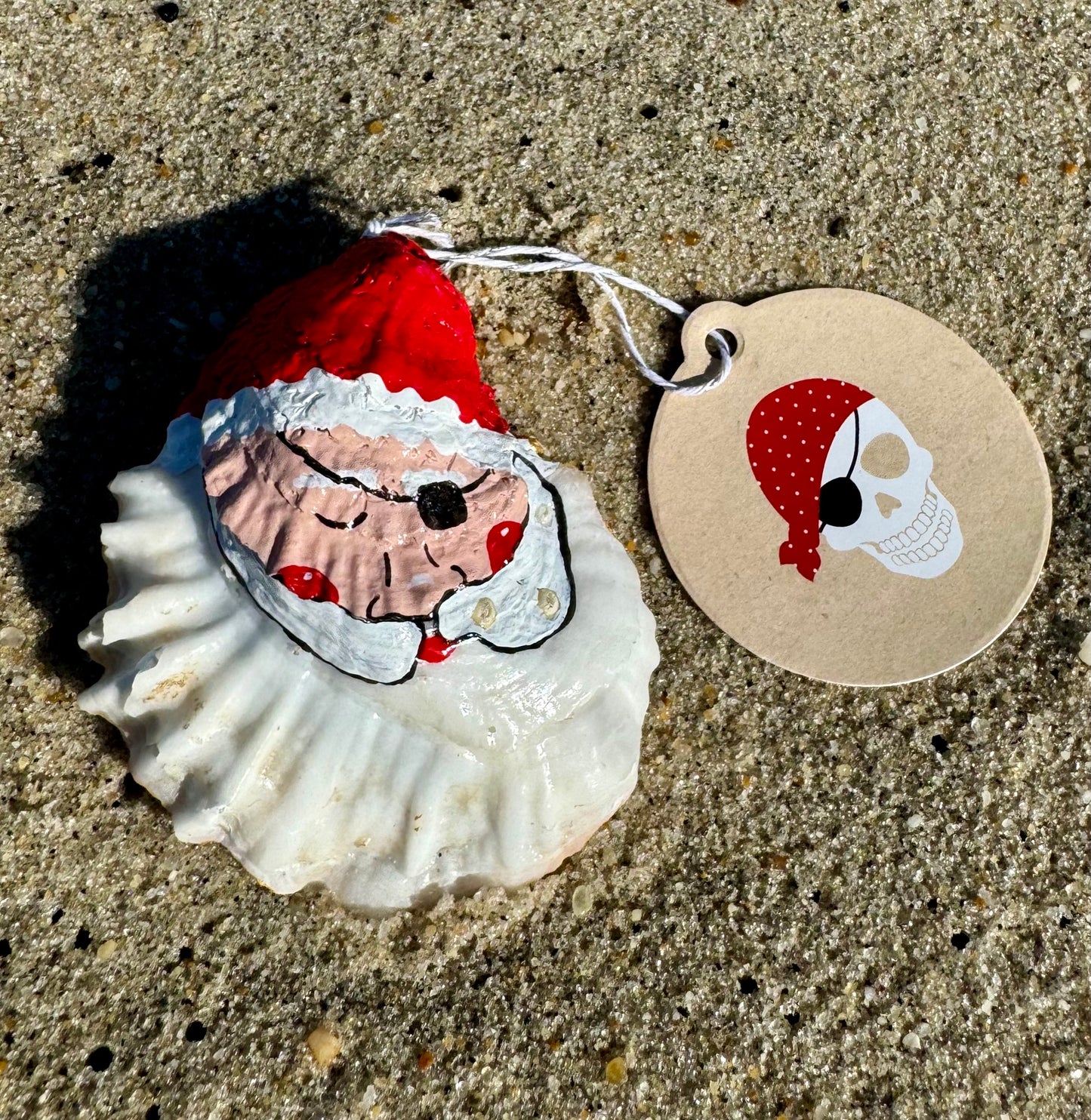 “Fred” Santa Pirate Oyster Ornament