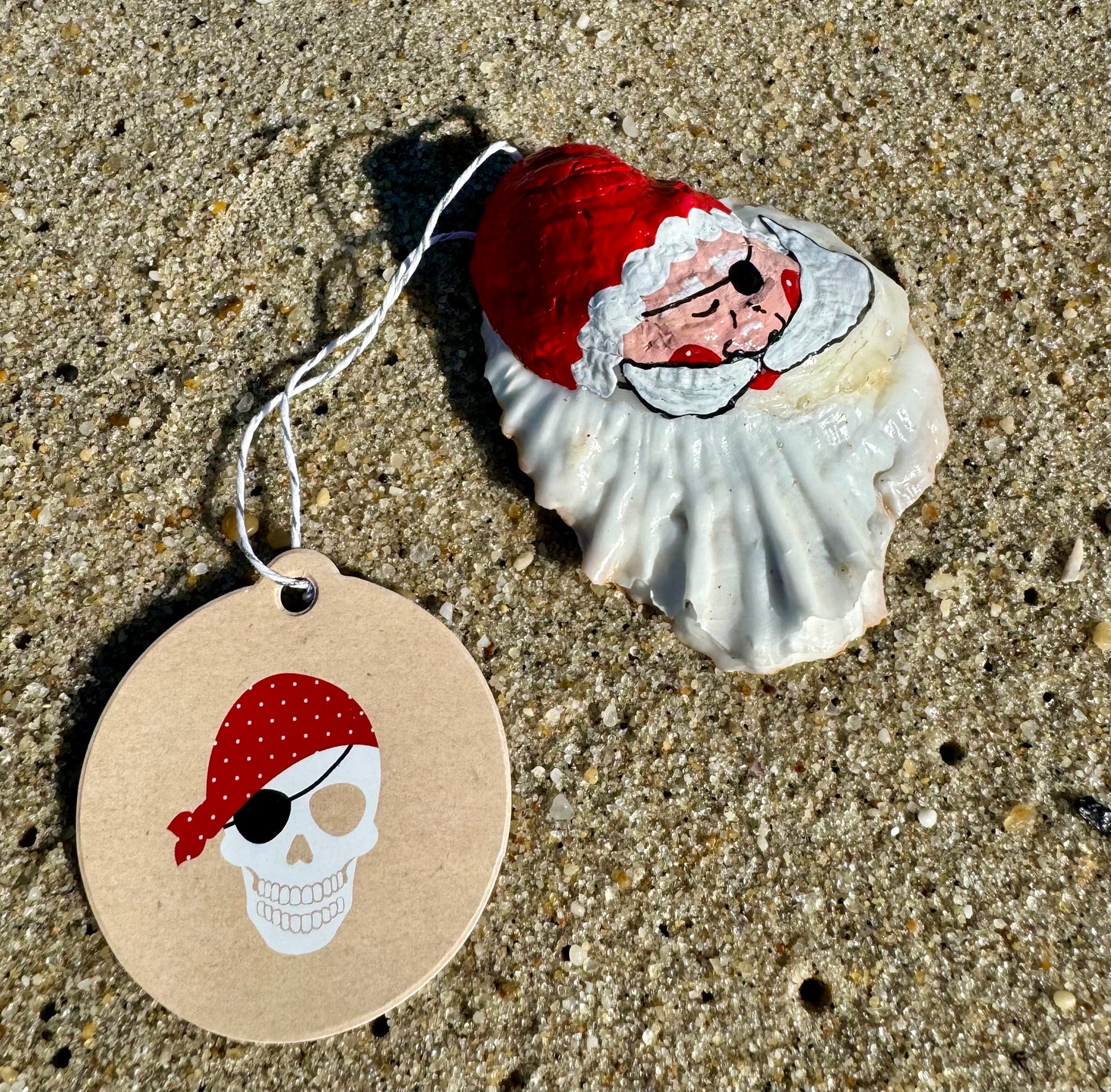 “Steven” Santa Pirate Oyster Ornament