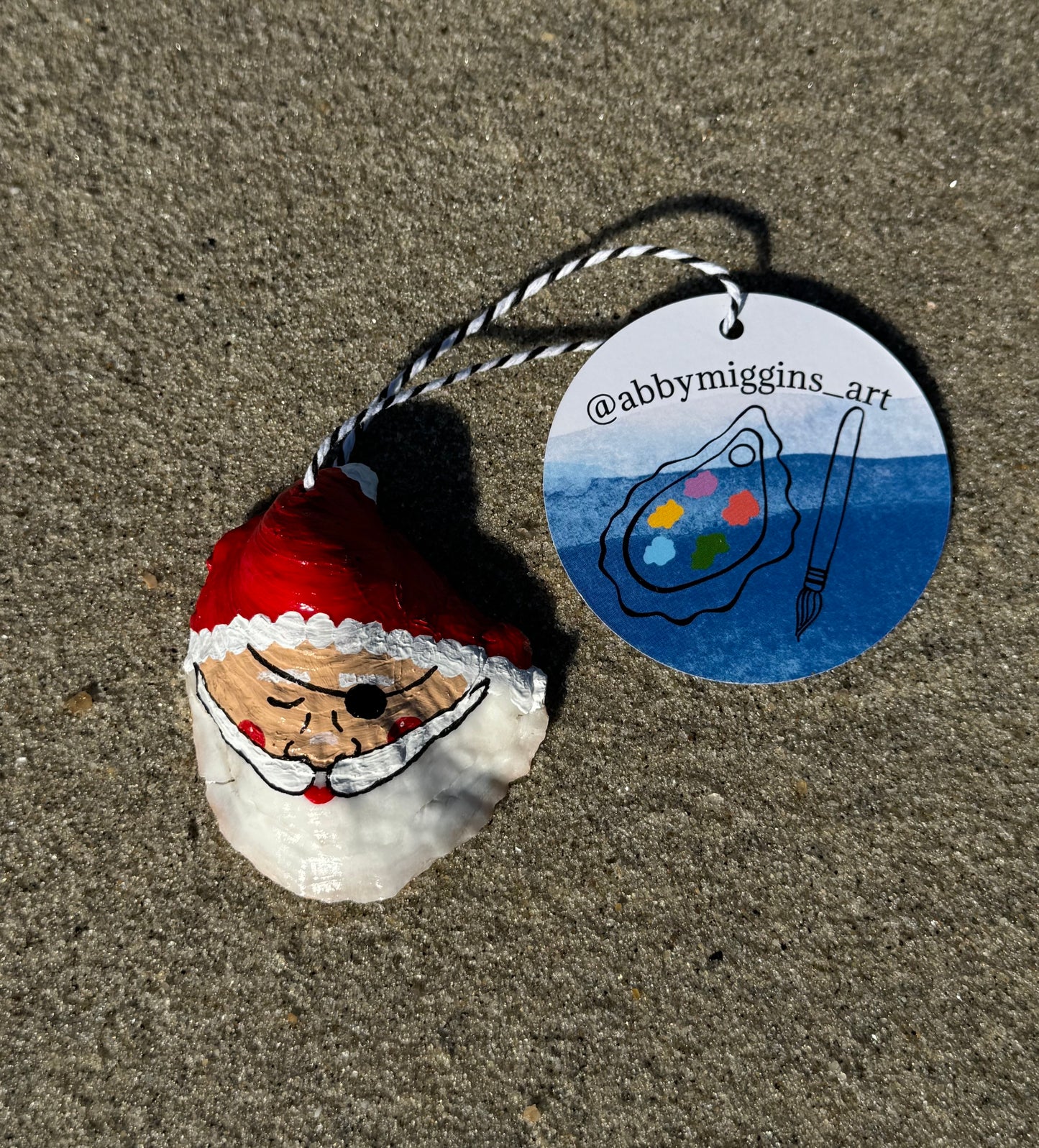 “Christopher” Santa Pirate Oyster Ornament