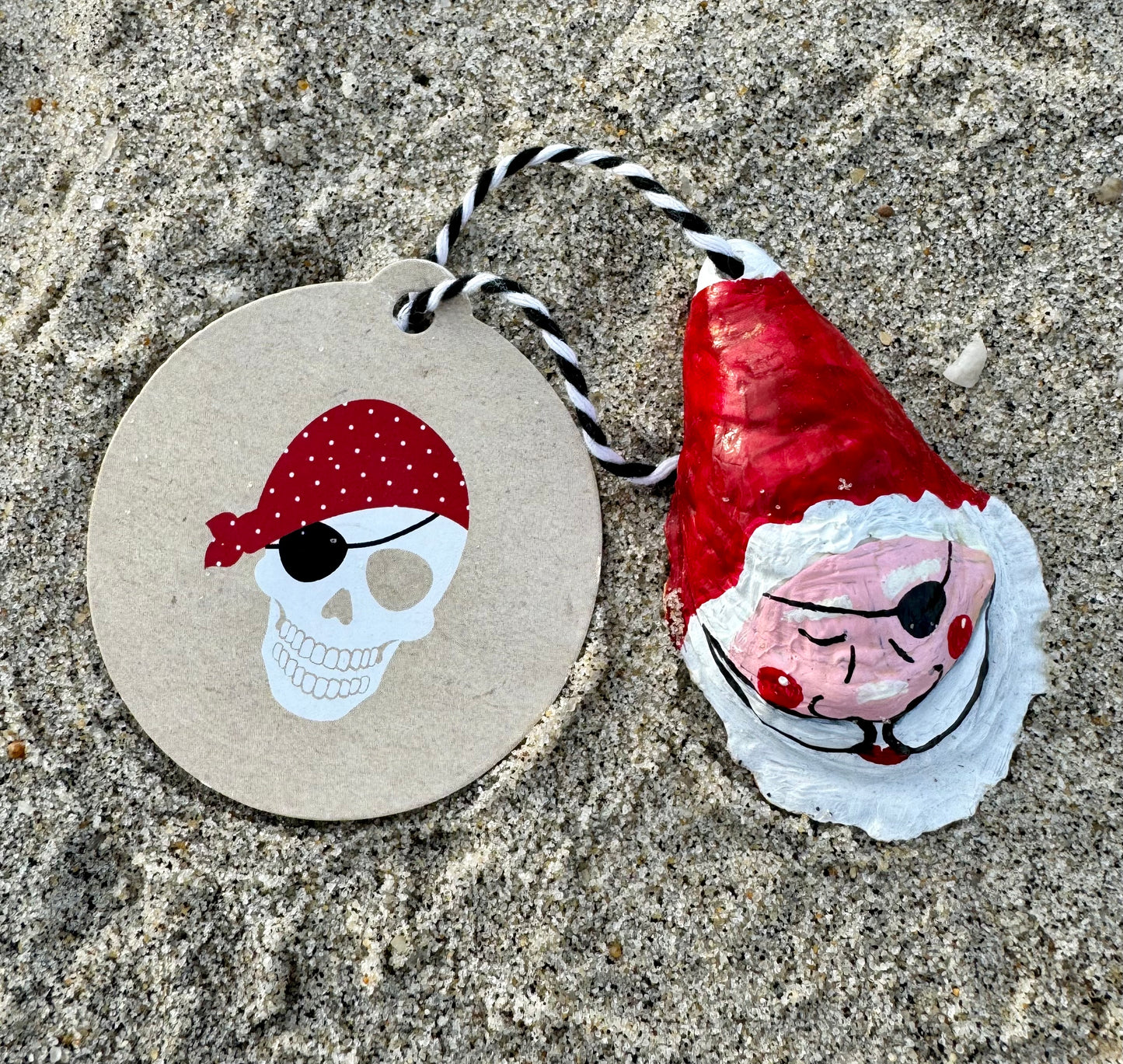 “Greg” Santa Pirate Oyster Ornament