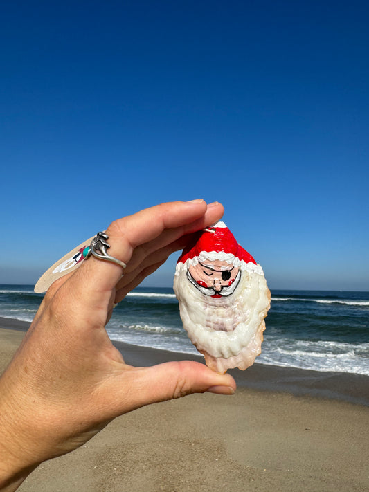 “Larry” Santa Pirate Oyster Ornament